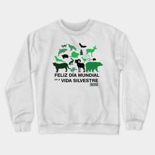 Dia Mundial de la Vida Silvestre Crewneck Sweatshirt